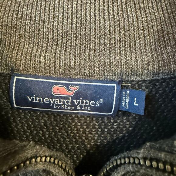 Vineyard Vines by Shep & Ian Gray Sweater Quarter Zip Preppy Souther Charm - Picture 5 of 5